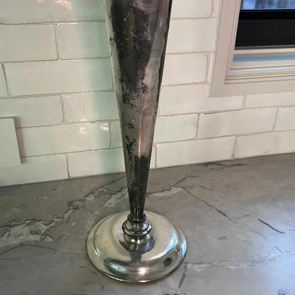 Vintage Reed & Barton Silver Plated Trumpet Bud Vase 5026 | Mid Century